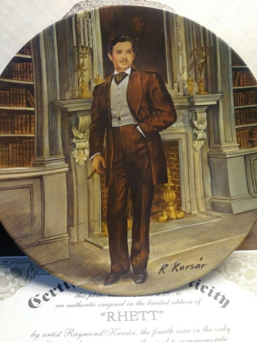 Gone With The Wind Limited Edition "Rhett" Collectable Plate Edwin Knowles China
